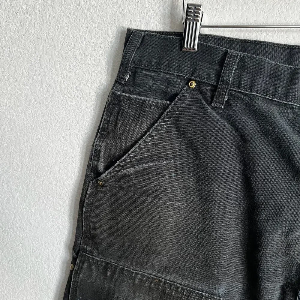 Carhartt faded black double knee work wear carpenter pants